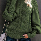 Dames Gebreide Pullover met Halfhoge Kraag | Elegante e confortevole