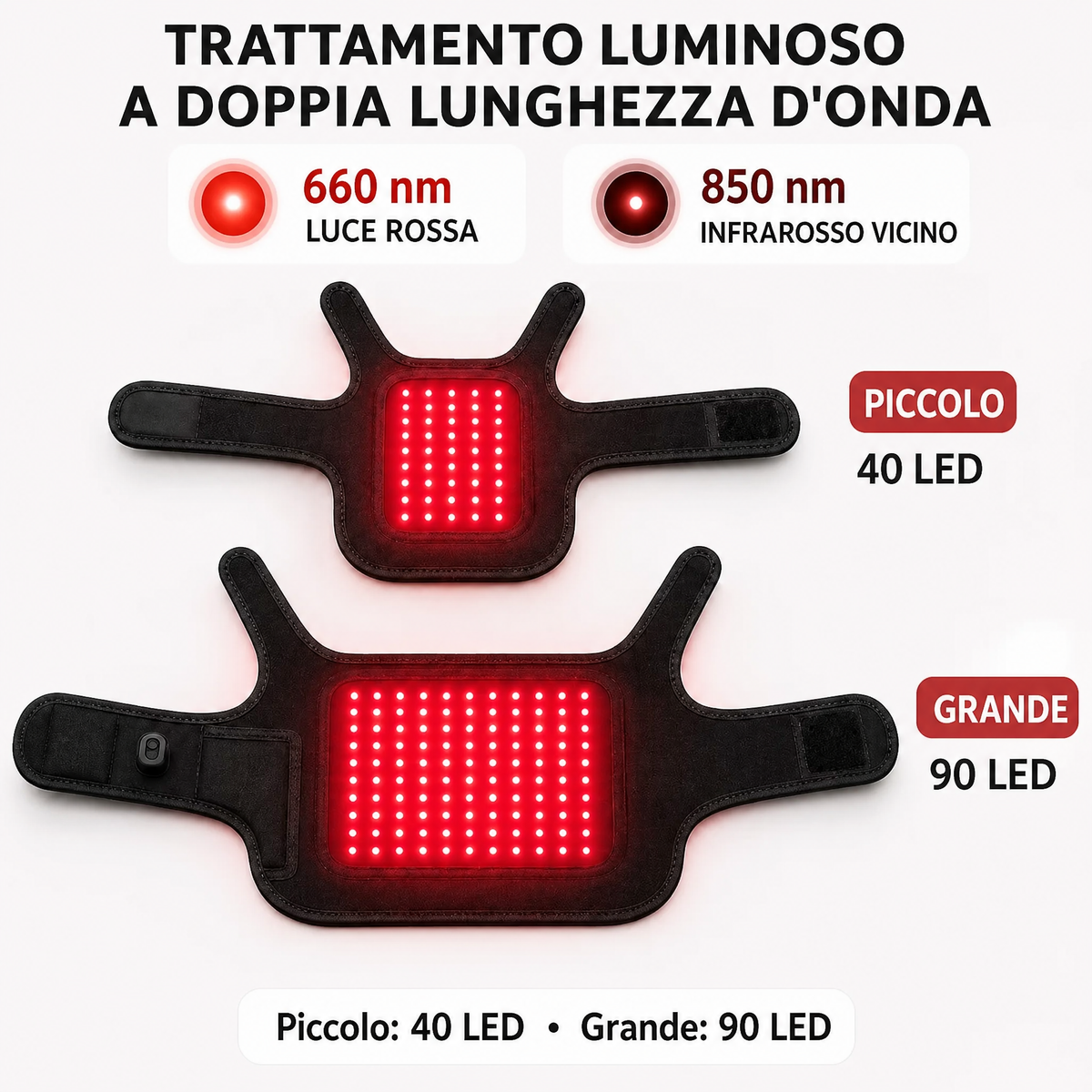 Pettorina a luce rossa per cani e gatti – 660nm + 850nm vicino infrarosso per comfort di schiena, anche, articolazioni e