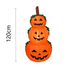 Pila di zucche gonfiabili di Halloween da 1,1 m con luci rotanti a LED | Decorazione del cortile esterno