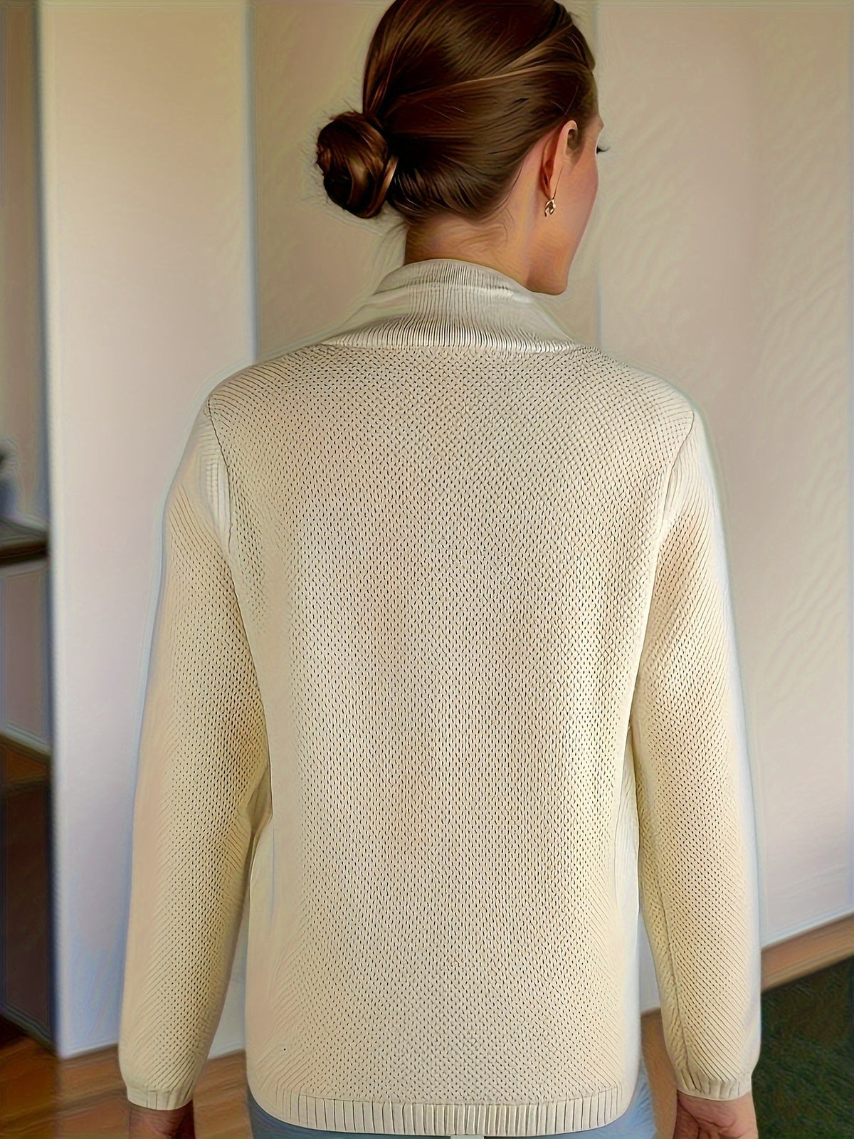 Dames Gebreide Sweater Met Opstaande Kraag | Comfortabel En Tijdloos