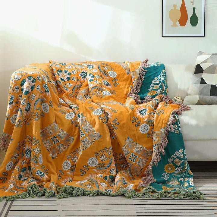 Coperta per divano copriletto matrimoniale in cotone