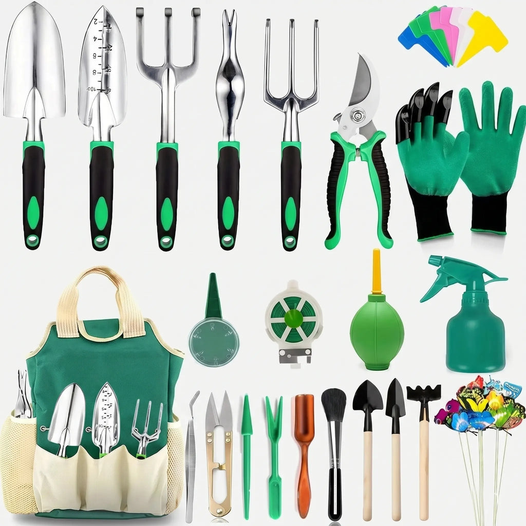 Set di attrezzi da giardinaggio unisex - Kit di attrezzi manuali da 23 pezzi