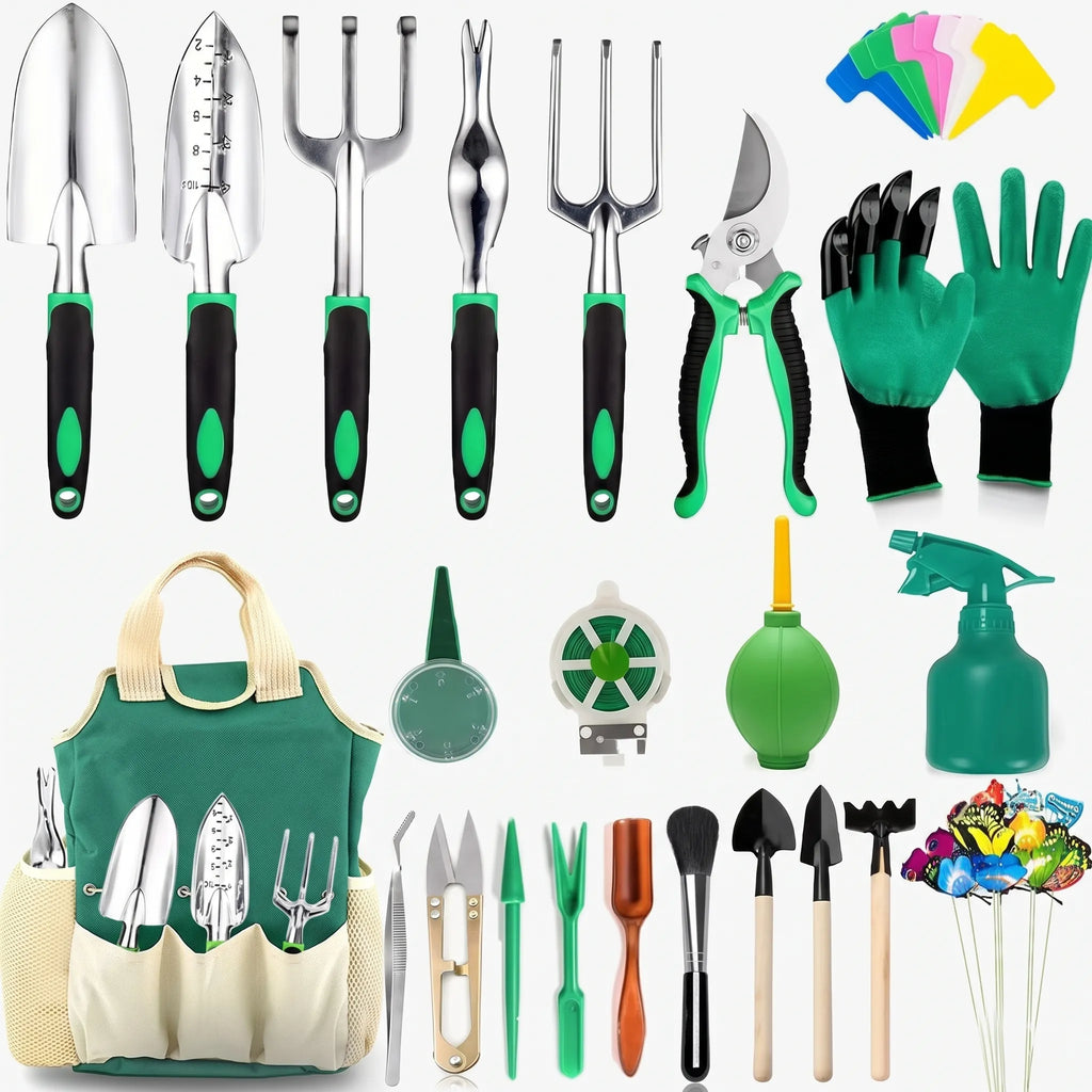 Set di attrezzi da giardinaggio unisex - Kit di attrezzi manuali da 23 pezzi