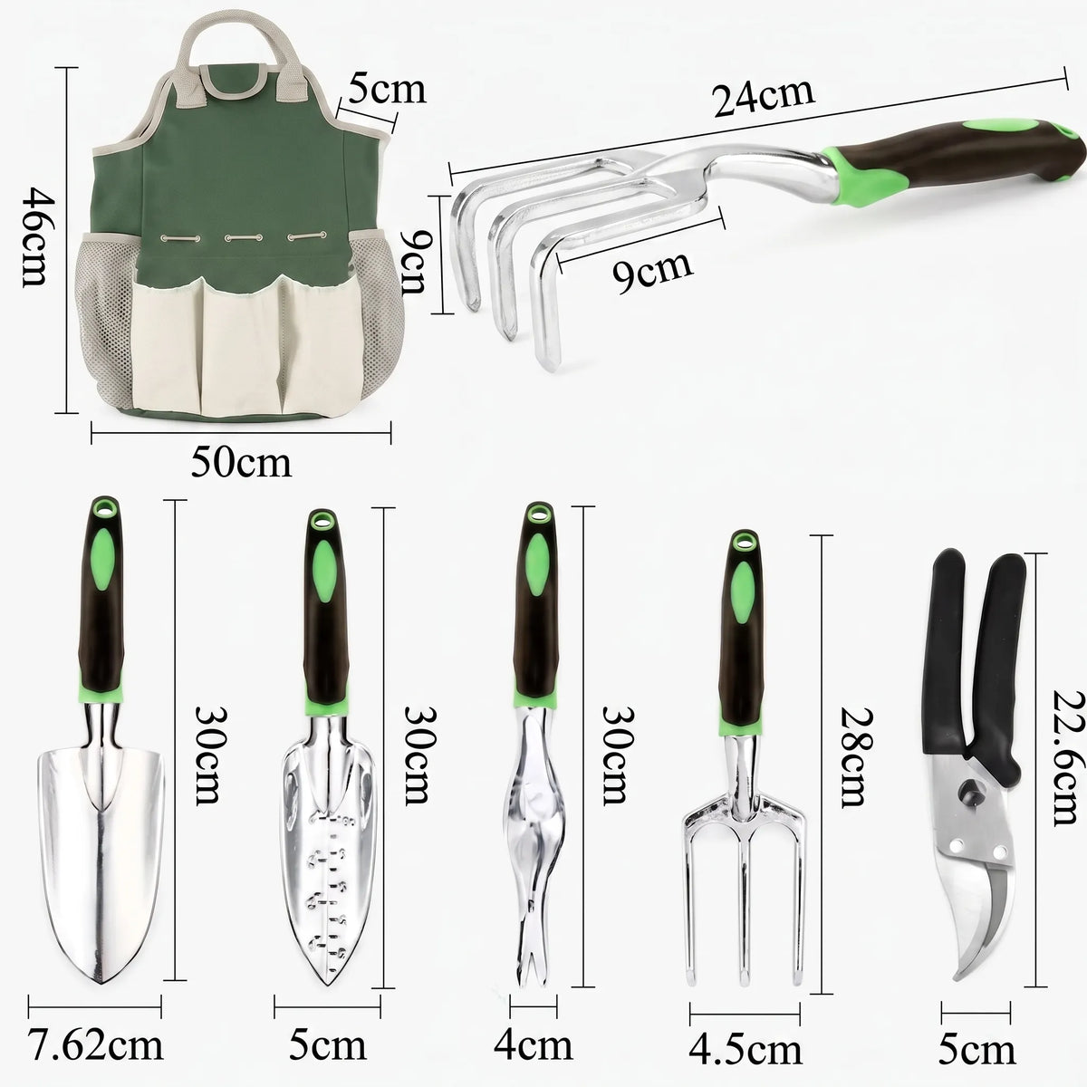 Set di attrezzi da giardinaggio unisex - Kit di attrezzi manuali da 23 pezzi