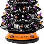 Albero di Natale con luci colorate di Halloween