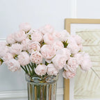27 fiori di peonia realistici in seta in delicate tonalità romantiche