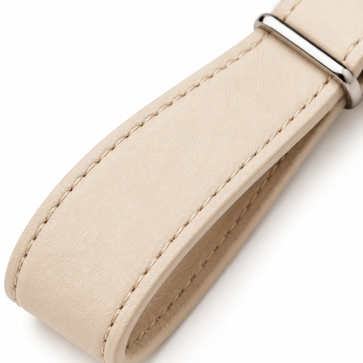 Design minimalista del portachiavi beige.