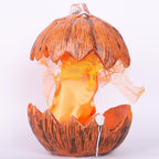 Decorazione di zucca di Halloween con giardino sonoro all'aperto