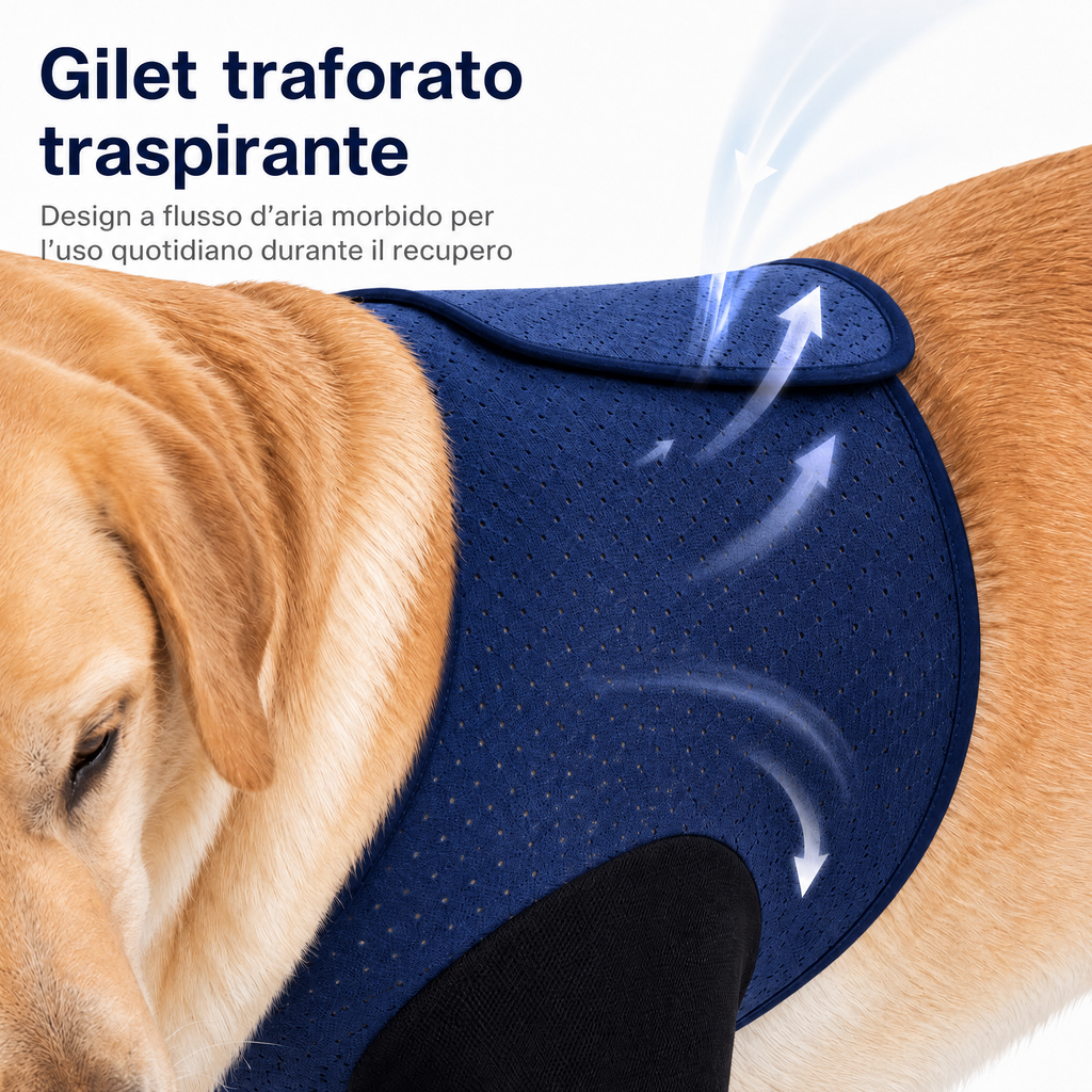 PawGuard maniche di recupero doppie per zampe anteriori dei cani - Protezione anti-leccamento senza collare elisabettian