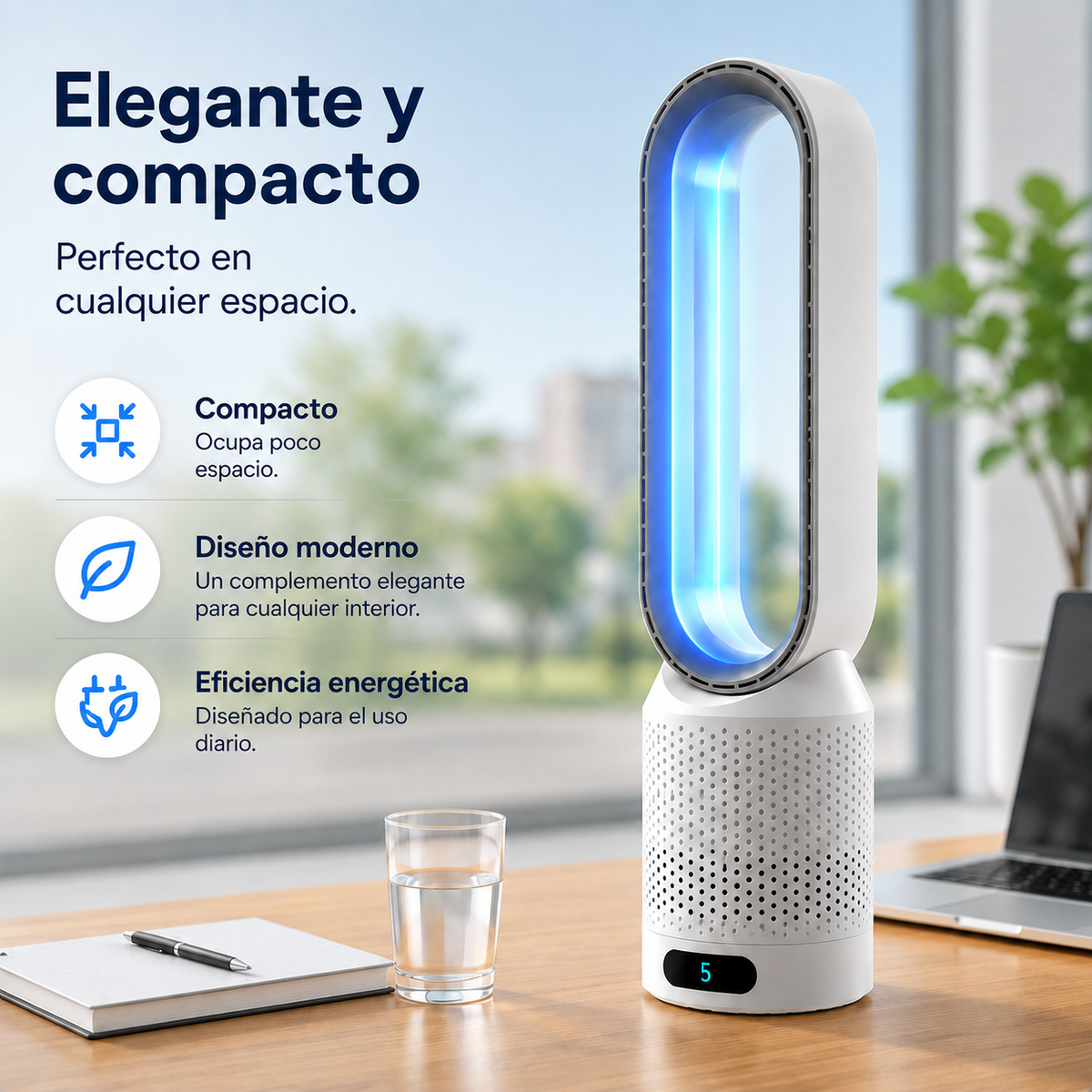 Raffrescatore d'aria 3 in 1 AirPure che purifica e ionizza