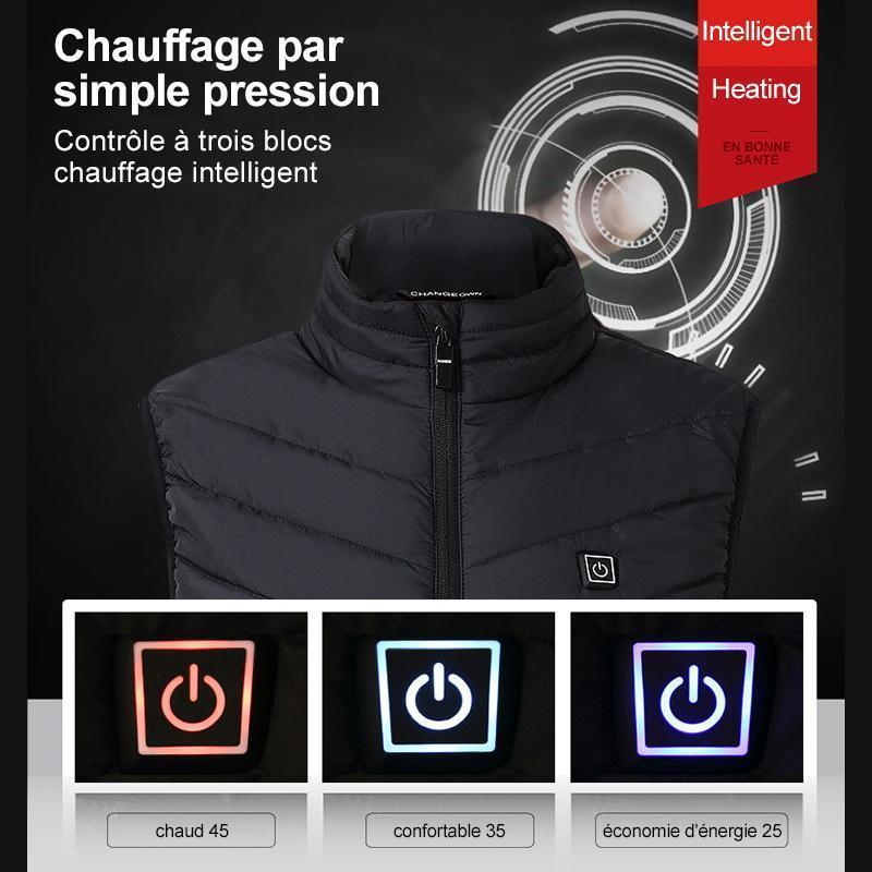 Gilet riscaldato da uomo coibentato