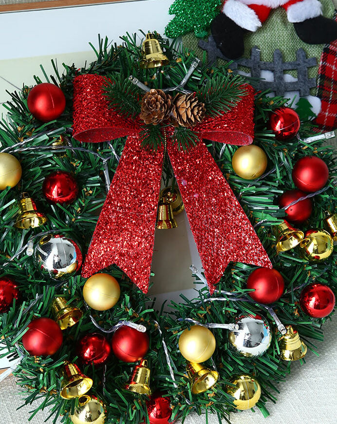 Ghirlanda di Natale Rami Campane Luci natalizie Luci decorative a corda