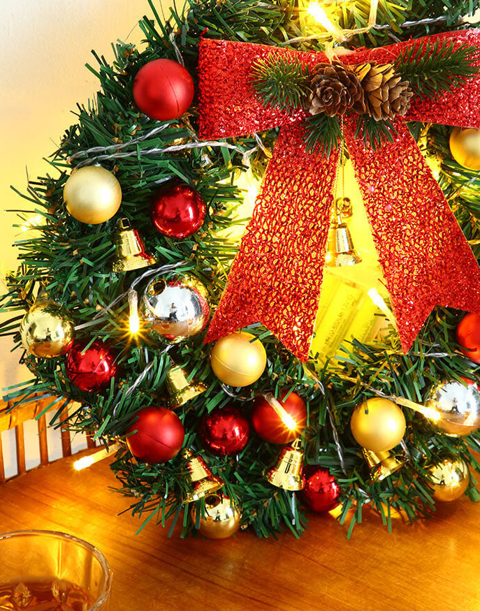 Ghirlanda di Natale Rami Campane Luci natalizie Luci decorative a corda