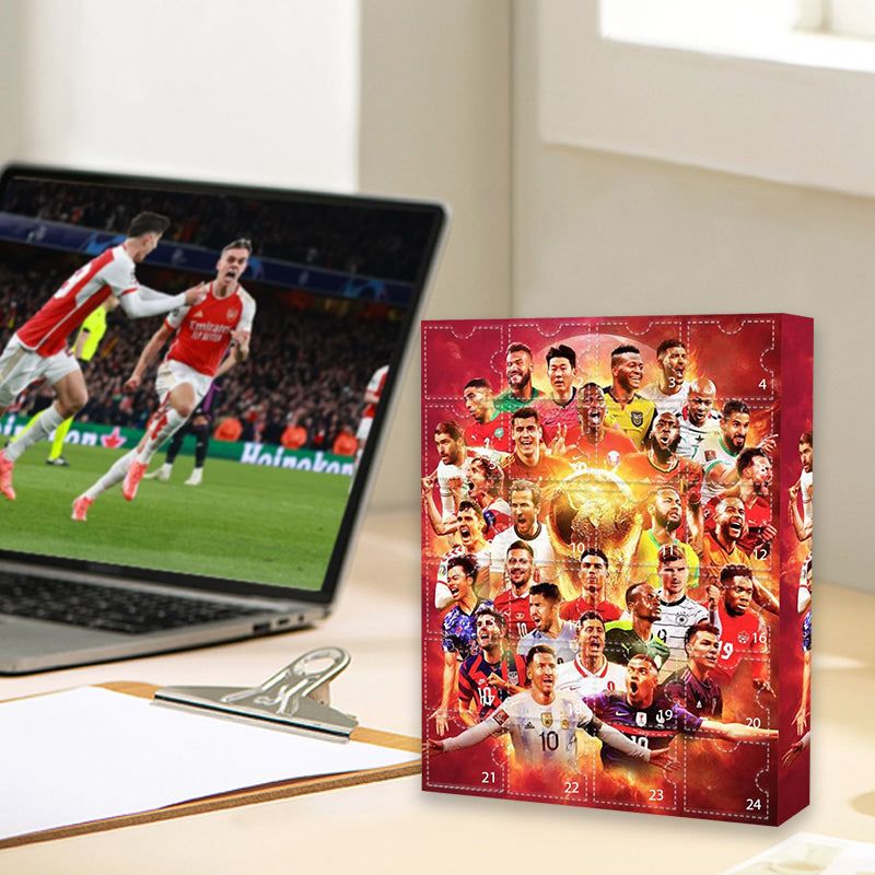 GiftGoal - Calendario dell'Avvento con set da calcio per regalo di Natale