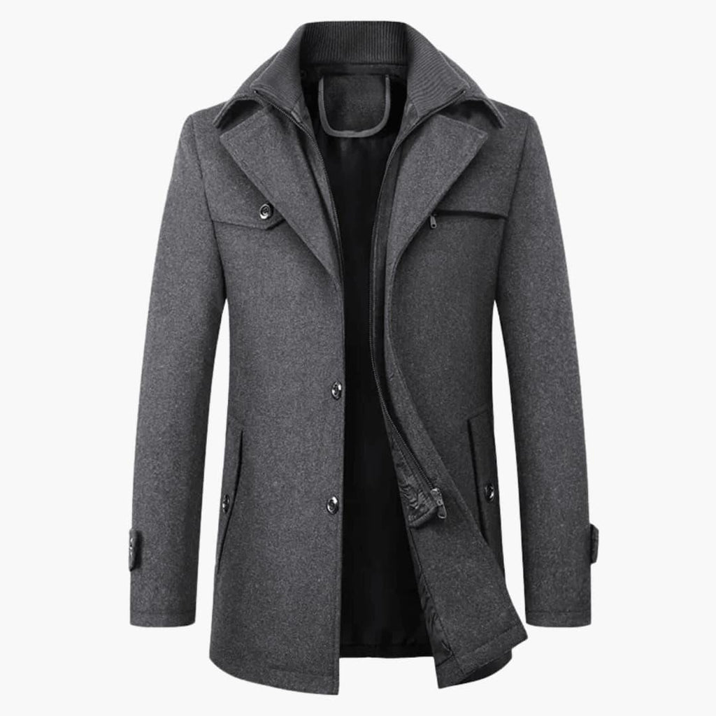 Cappotto classico in lana da uomo. Elegante e caldo per l'inverno