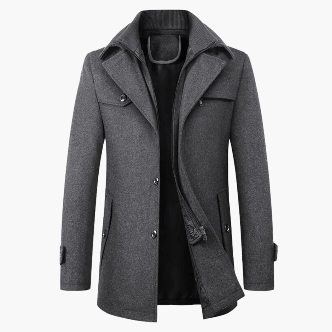 Cappotto classico in lana da uomo. Elegante e caldo per l'inverno
