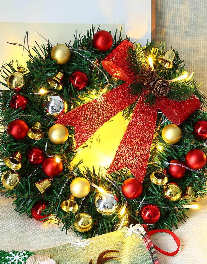 Ghirlanda di Natale Rami Campane Luci natalizie Luci decorative a corda