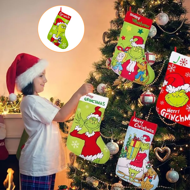 Calze di Natale verdi Decorazioni natalizie