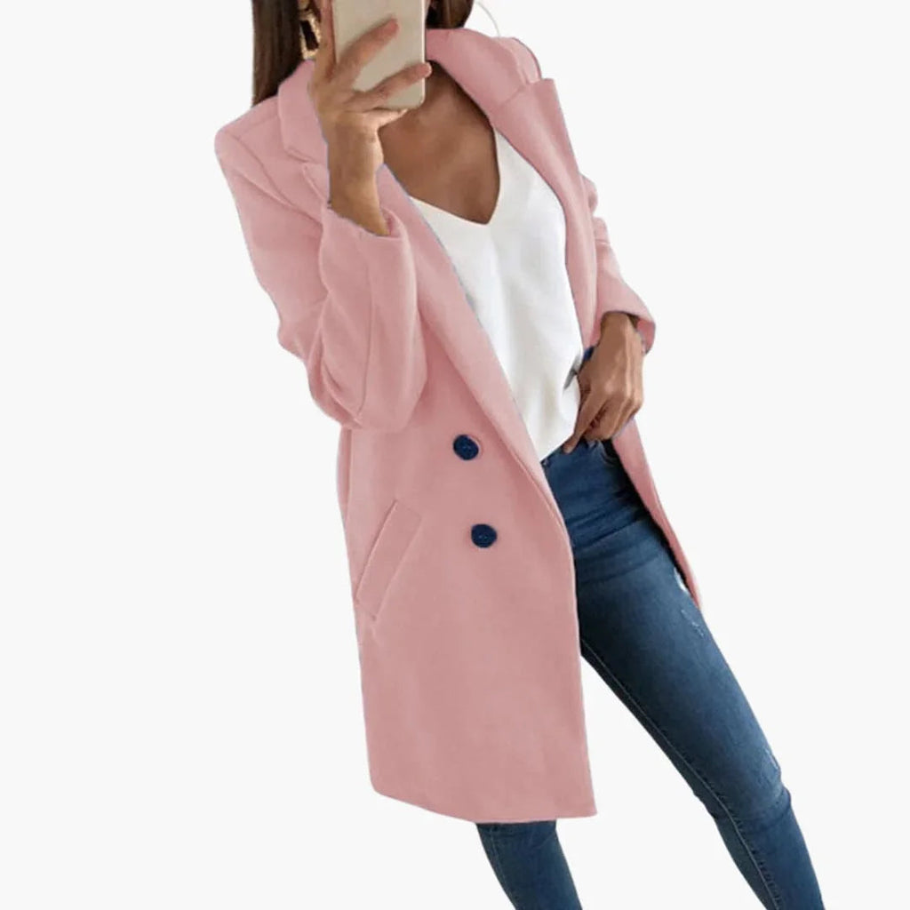 Cappotto con chiusura a bottoni per donna
