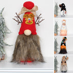 Decorazioni natalizie per gnomi bambola senza volto