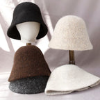 Cappello da pescatore da donna, cappello da pescatore pieghevole in lana per la stagione fredda, cappello da pescatore vintage, berretto da viaggio morbido e caldo