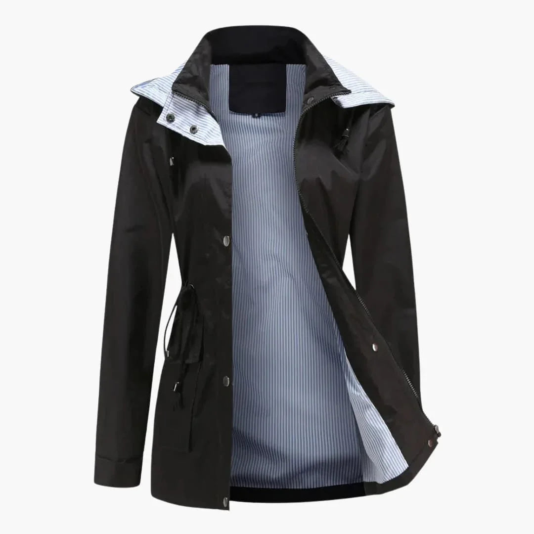 Trench lungo con cappuccio da donna