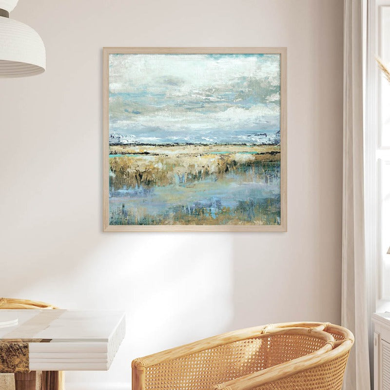 Poster di pittura a olio astratta vintage su tela