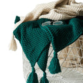 Coperta in lana lavorata a maglia con frange - NordicCozy