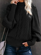 Dames Gebreide Pullover met Halfhoge Kraag | Elegante e confortevole