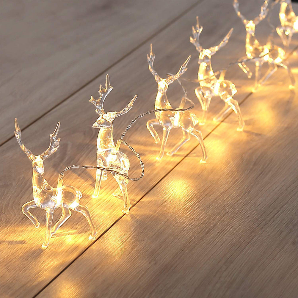 ReindeerGlow - Stringa di luci natalizie a LED da 1,5 m per allegria festiva