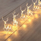 ReindeerGlow - Stringa di luci natalizie a LED da 1,5 m per allegria festiva