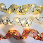 Luci a LED Decorazioni natalizie con nastro a doppio strato con stampa a caldo