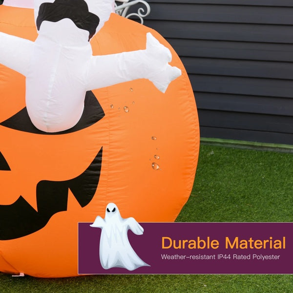 Zucca Gonfiabile Della Decorazione Di Halloween Con I Fantasmi LED