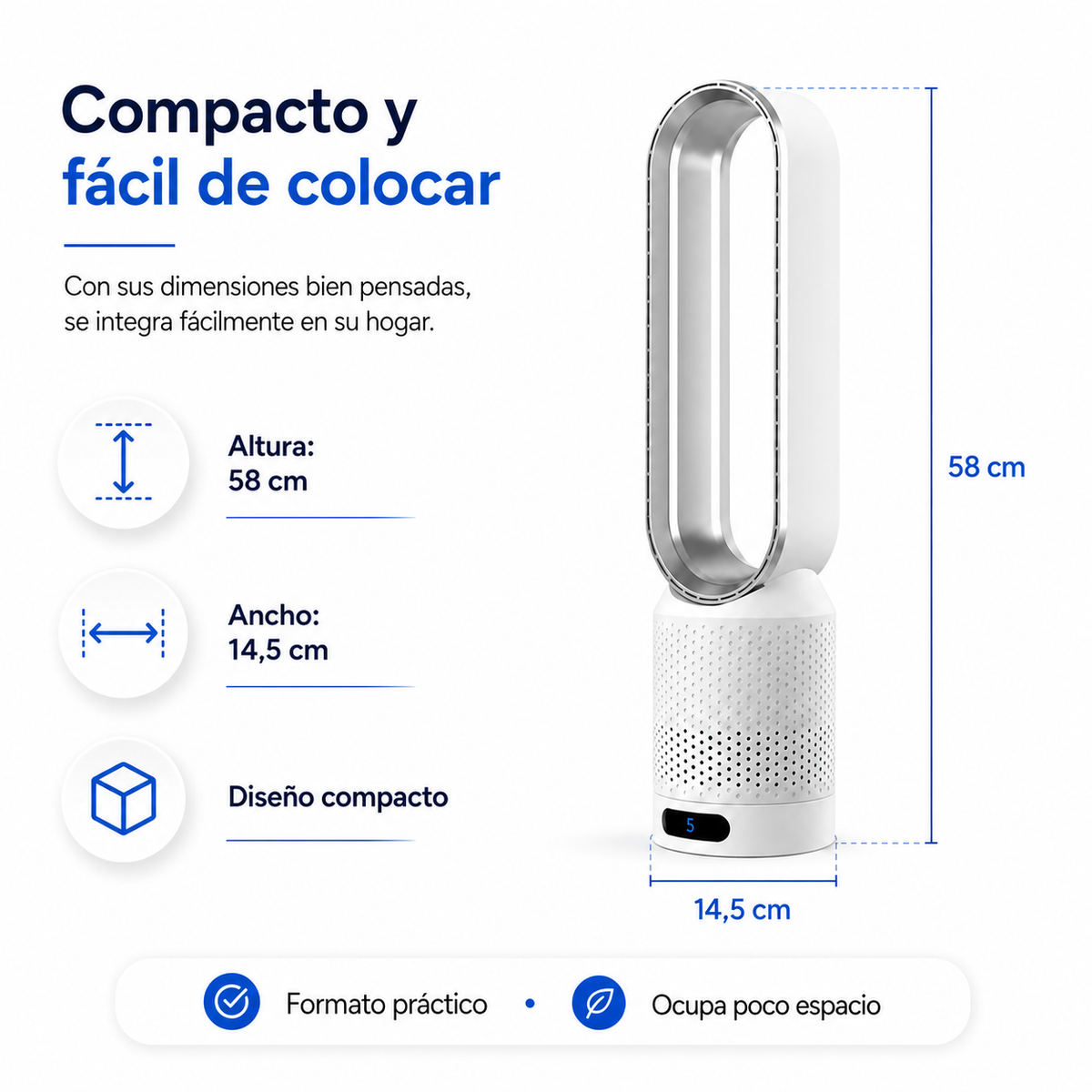 Raffrescatore d'aria 3 in 1 AirPure con purificazione UV e ionizzatore