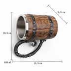 Boccale doppio Rustico Nordic Viking