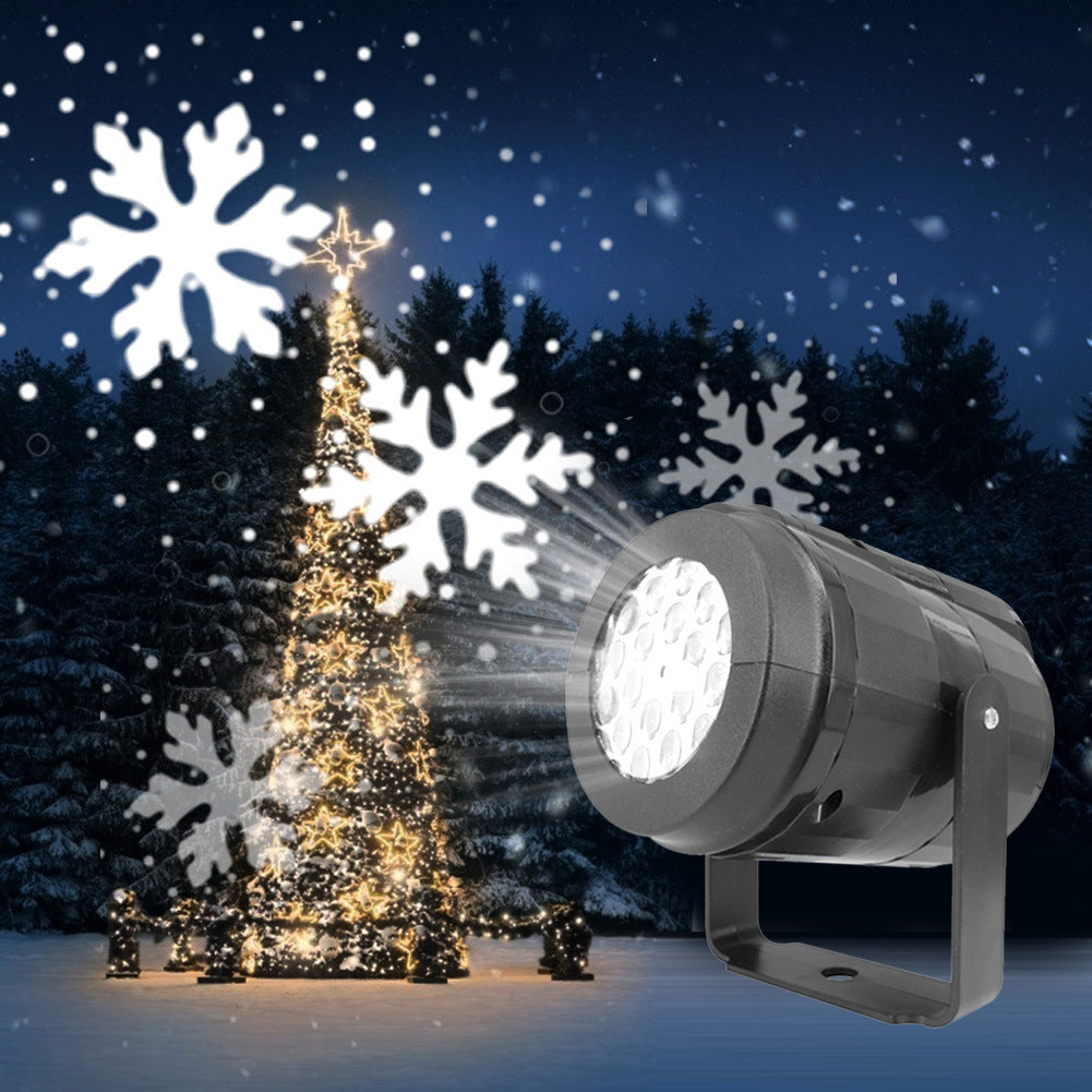 Proiettore natalizio a LED Spettacolo di luci con fiocchi di neve | Lampada da esterno impermeabile con 16 motivi