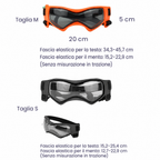 Casco per cane con occhiali per protezione degli occhi