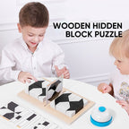 Puzzle a blocchi nascosti in legno
