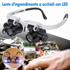 Occhiali d’ingrandimento LED con zoom 8x, 15x, 23x