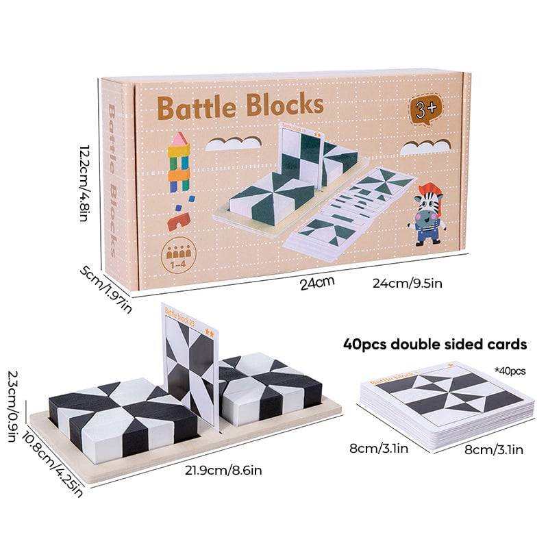 Puzzle a blocchi nascosti in legno