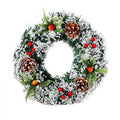 Decorazione ghirlanda natalizia floccata 20 cm, 30 cm, 40 cm
