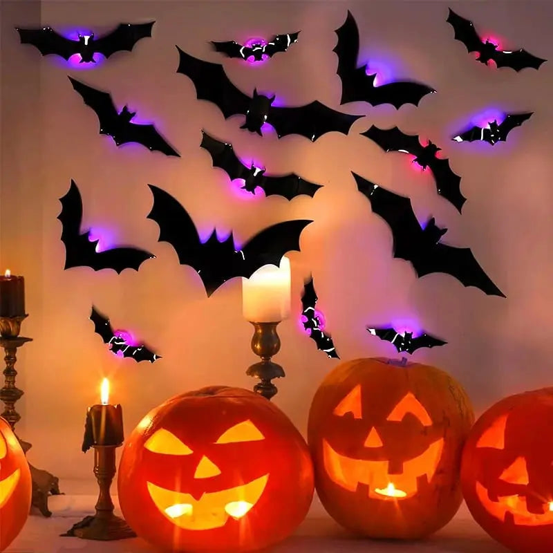 Decorazioni murali 3D con pipistrelli volanti di Halloween