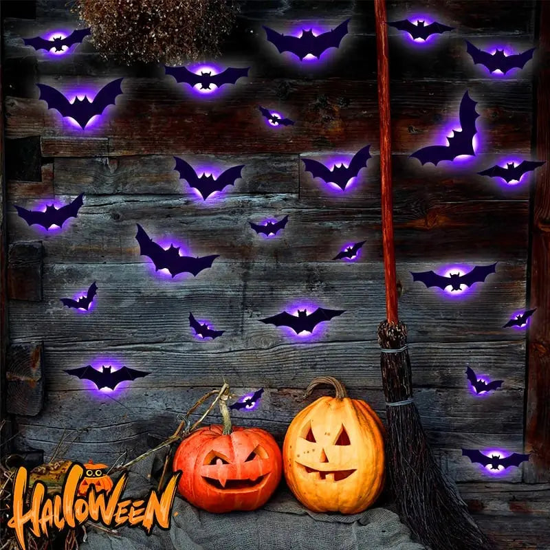 Decorazioni murali 3D con pipistrelli volanti di Halloween