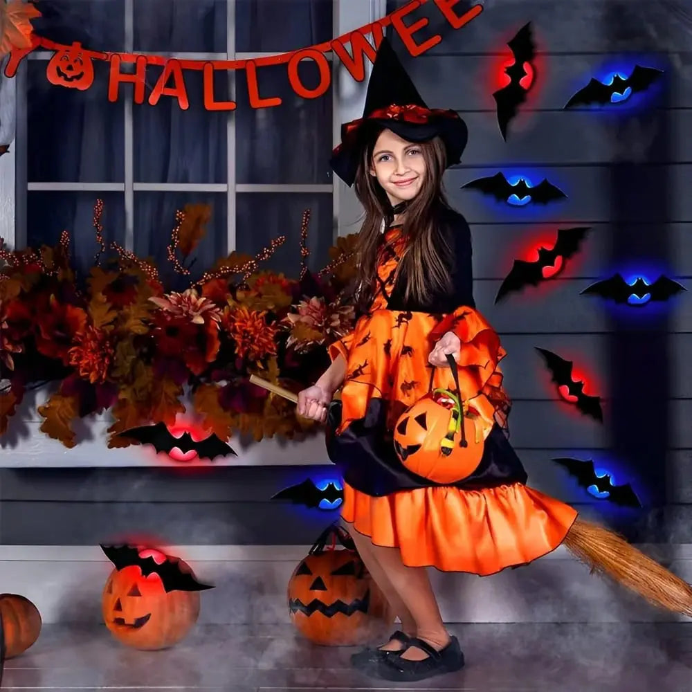 Decorazioni murali 3D con pipistrelli volanti di Halloween