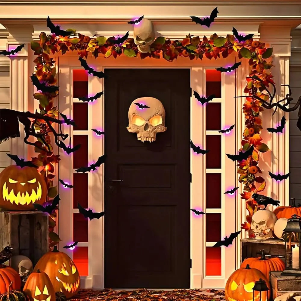 Decorazioni murali 3D con pipistrelli volanti di Halloween