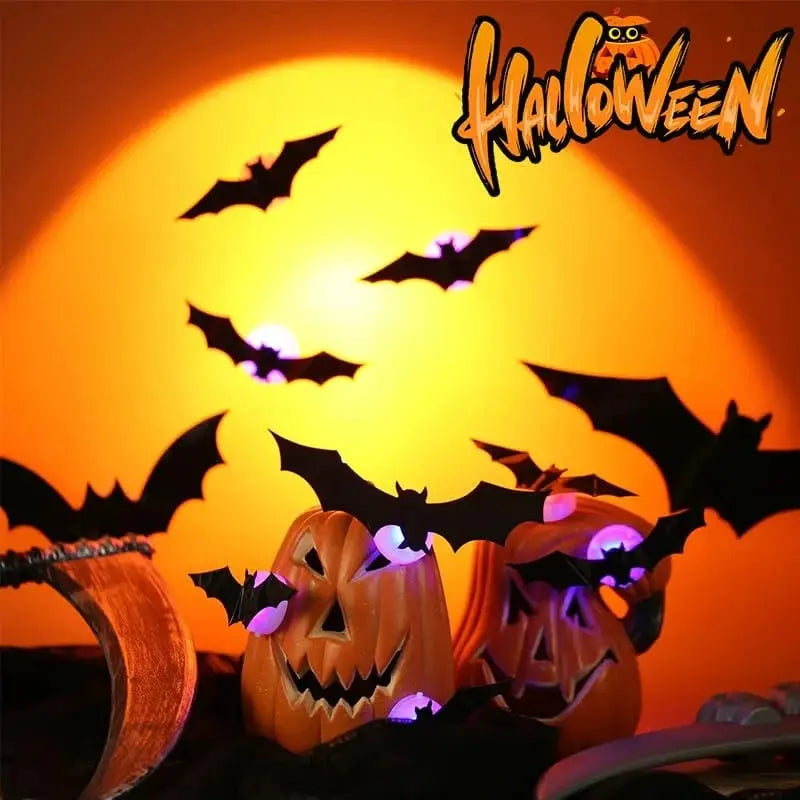 Decorazioni murali 3D con pipistrelli volanti di Halloween