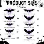 Decorazioni murali 3D con pipistrelli volanti di Halloween