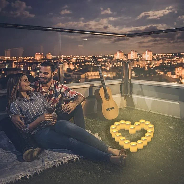 Set di 24 candele LED senza fiamma - GlowFlicker