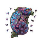 Puzzle 3D con animali in legno