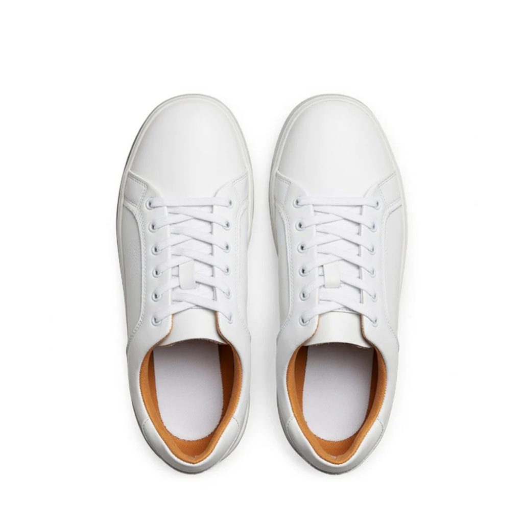 Scarpe stringate in pelle bianca da uomo